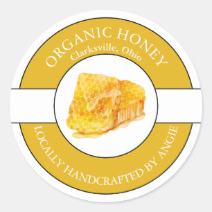 Etiqueta de miel orgánica para honeycomb