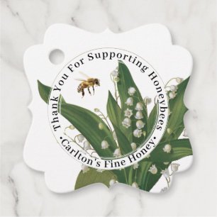 Etiqueta de miel silvestre de flores personalizada