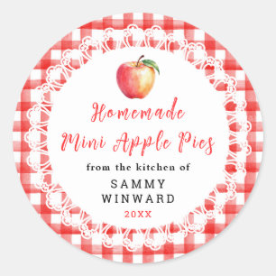 Etiqueta de Mini Tarta de Manzana Casera