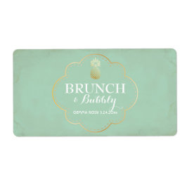 Etiqueta de minichampán de novia o Baby Shower