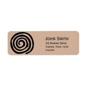 Etiqueta De moda moderno del arte tribal espiral del