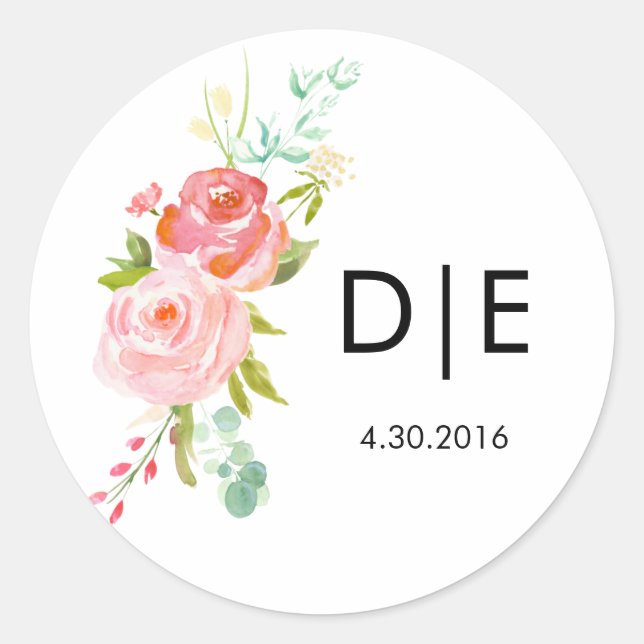 Etiqueta de monograma de Rosa (Anverso)