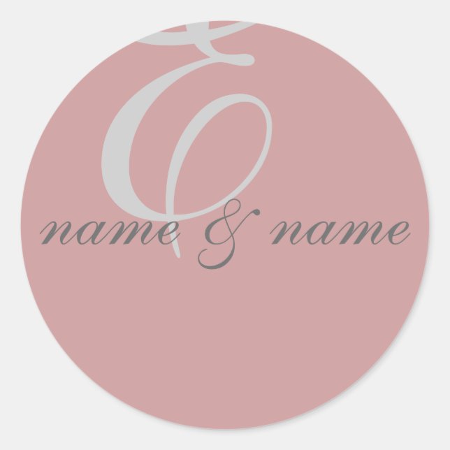 Etiqueta de monograma "E" - personalizar (Anverso)