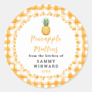 Etiqueta de Muffin de Piña Casero