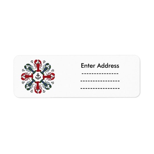 Etiqueta de N.S. Christmas del ancla del copo de