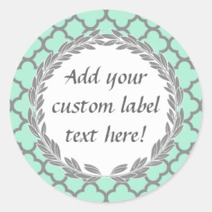 Etiqueta de nata de canto de Personalizado gris ve