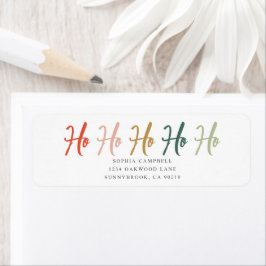 Etiqueta de Navidad con Caligrafía de Pincel Ho Ho
