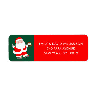 Etiqueta de Navidad de béisbol