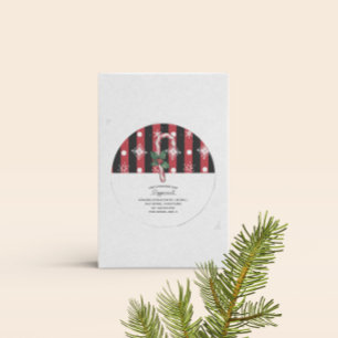 Etiqueta de Navidad de Caramelo de Caña para Negoc