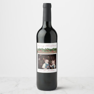 Etiqueta de Navidad de Cranberry Garland Holiday