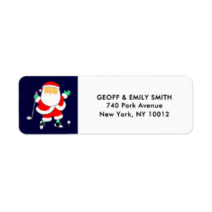 Etiqueta de Navidad de Golf