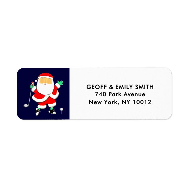 Etiqueta de Navidad de Golf (Frente)