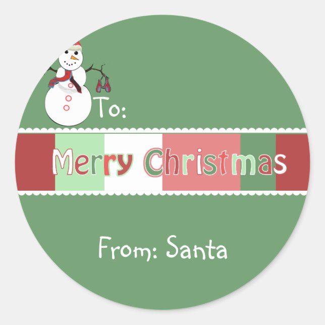 Etiqueta De Navidad Mostrada Verde Pero Tú Eliges  (Anverso)