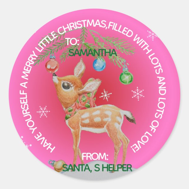 ETIQUETA DE NAVIDAD PERSONALIZADA PARA NIÑOS (Anverso)