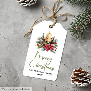 Etiqueta de Navidad rústica boho elegante y terros