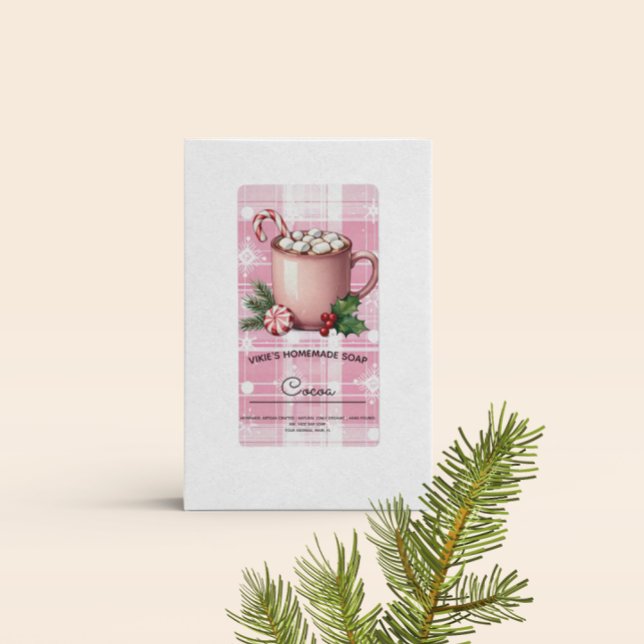 Etiqueta de Navidades caseros de jabón de negocios (Subido por el creador)