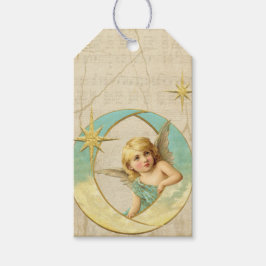 Etiqueta de Navidades de ángel de cosecha | Regalo