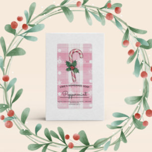 Etiqueta de Navidades de menta de pimienta de jabó