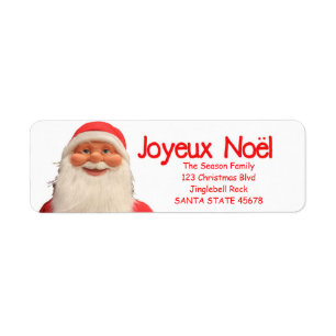 Etiqueta de Navidades de Santa Joyeux Noël