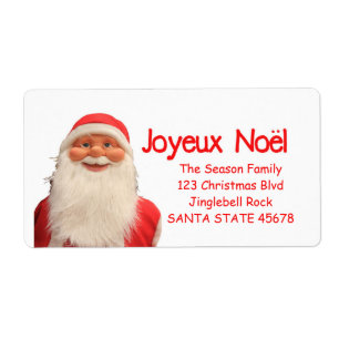 Etiqueta de Navidades de Santa Joyeux Noël