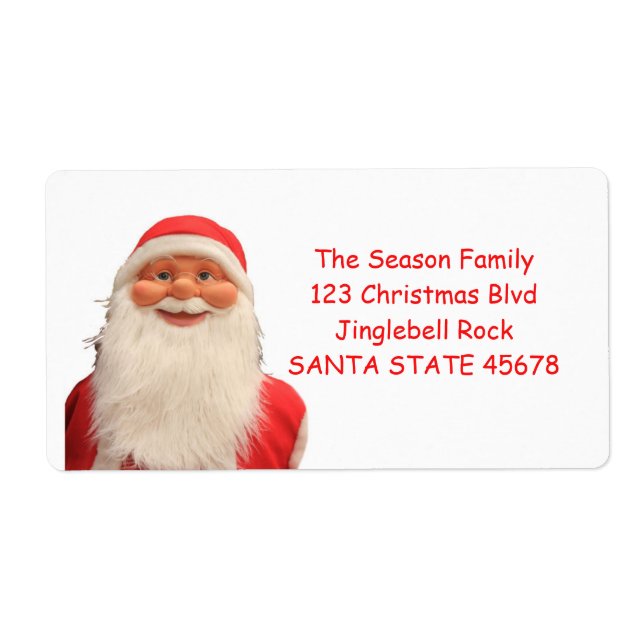 Etiqueta de Navidades de Santa María (Frente)