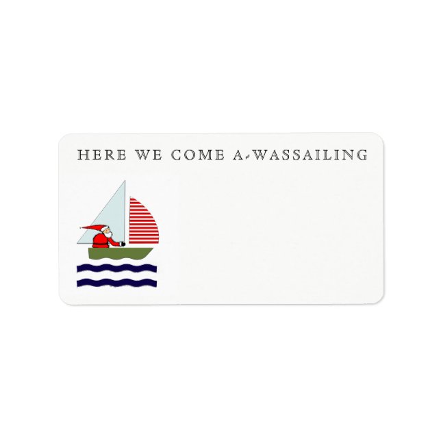 Etiqueta de Navidades de vela (Frente)