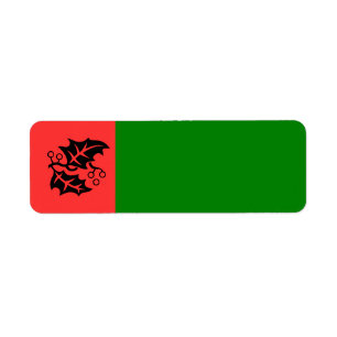 Etiqueta de Navidades Holly