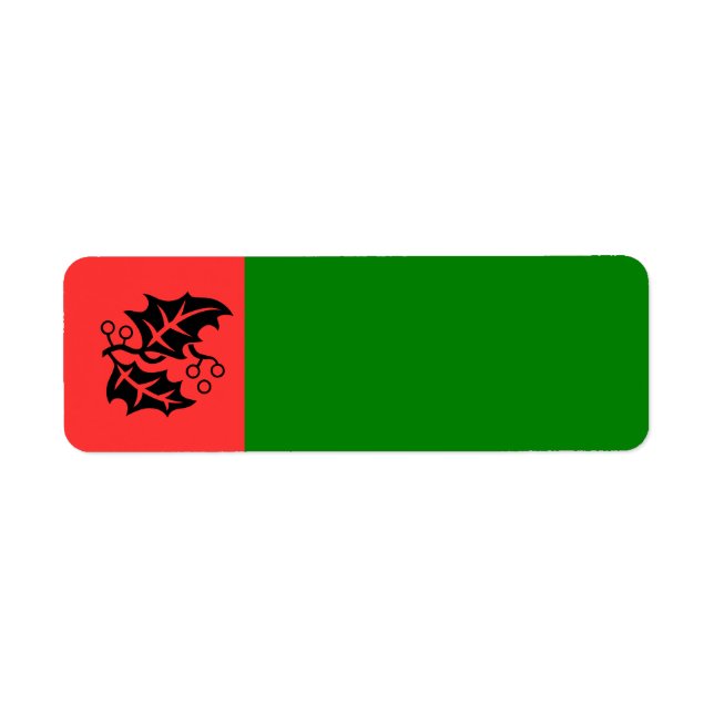 Etiqueta de Navidades Holly (Frente)