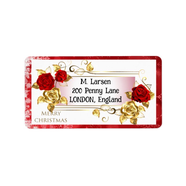 Etiqueta de Navidades personalizados (Frente)