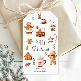Etiqueta de Navidades personalizados con cookies d