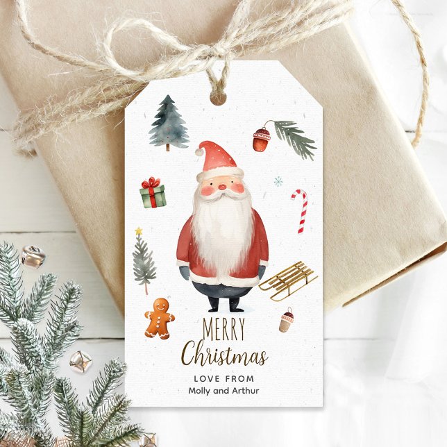Etiqueta de Navidades personalizados con Santa (Subido por el creador)