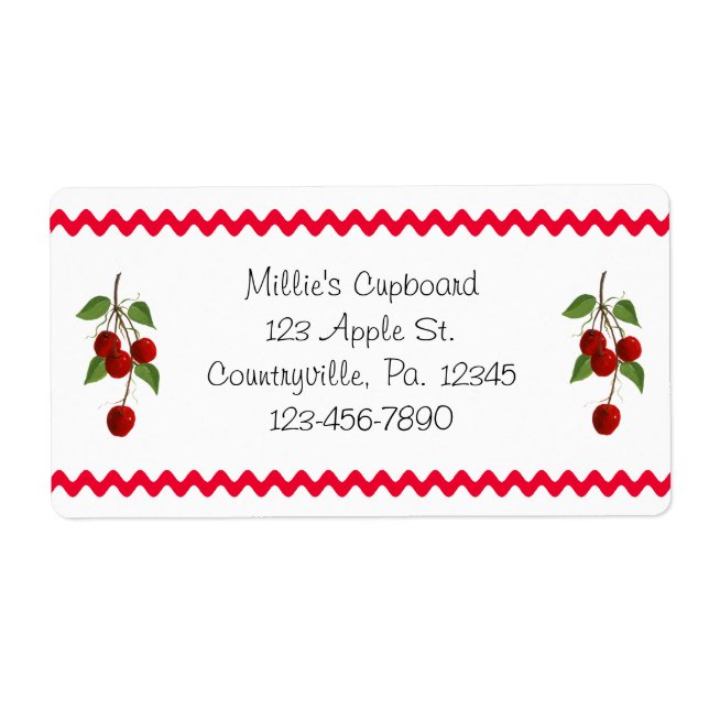 Etiqueta de negocio de Cherry Bunch (Frente)
