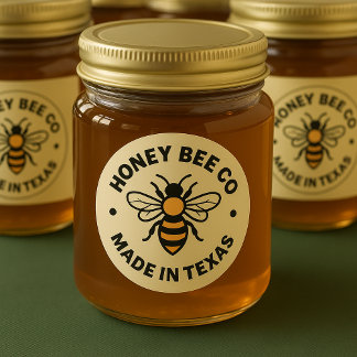 Etiqueta de negocio de Honey Jar Honey Bee Apiary