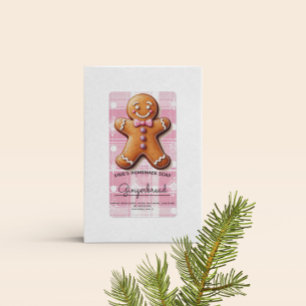Etiqueta de negocio de jabón casero pan de jengibr