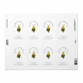 Etiqueta de negocio de miel de abeja divertida cas