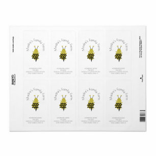 Etiqueta de negocio de miel de abeja divertida cas