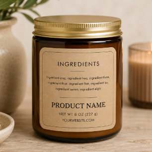 Etiqueta de Negocio de Producto de Ingredientes Mi