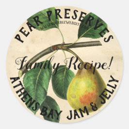 Etiqueta de negocio de producto Pear Preserve con 