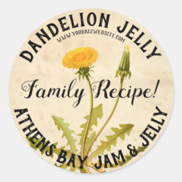 Etiqueta de negocio de productos de Dandelion Jell