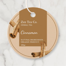 Etiqueta de Negocio de Té Herbal de Canela