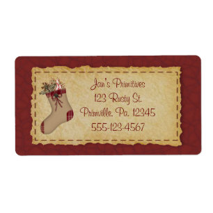 Etiqueta de negocio de vacaciones primitivas