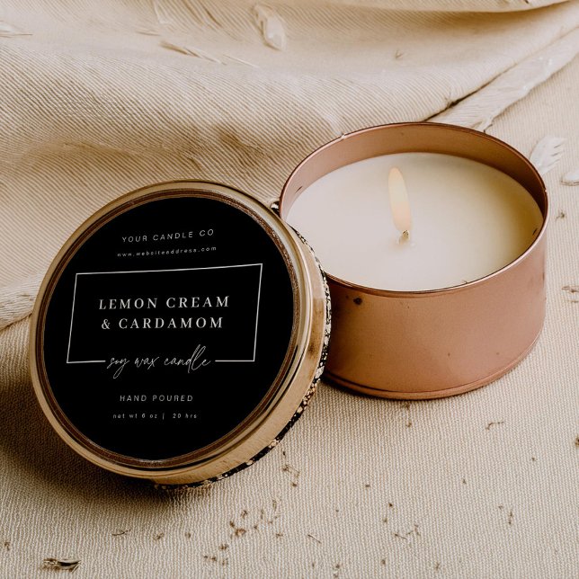 Etiqueta de Negocio de Vela Mínima en Lata (Subido por el creador)