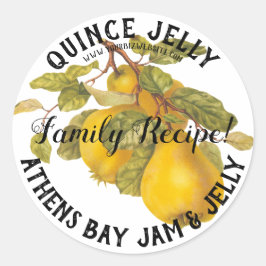 Etiqueta de negocio del producto Quince Jelly