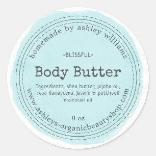 Etiqueta de negocio orgánica de mantequilla corpor