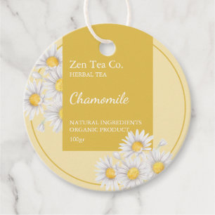 Etiqueta de negocios de té de hierbas de Chamomile
