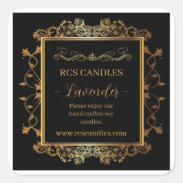 Etiqueta de negocios de velas