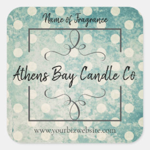 Etiqueta de negocios de velas