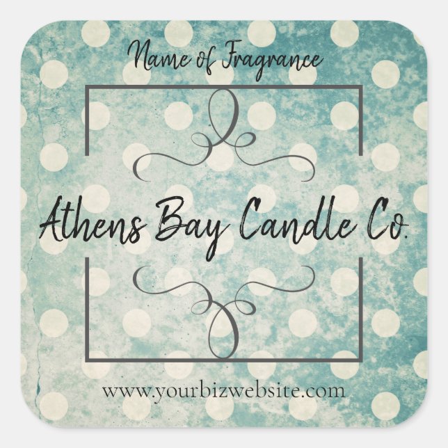 Etiqueta de negocios de velas (Anverso)