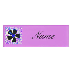 Etiqueta De Nombre 5 Flor de molinillo petal Thunder_Cove