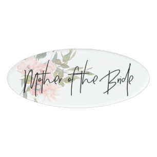 Etiqueta De Nombre Acuarela floral Boda Madre de la Novia